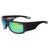 Floating Fletcher Polarized Sunglass (Shiny Black w Green Mirror Polarized