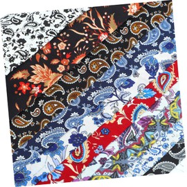 Hohopeti 10pcs Vintage Fabric Retro Printed Fabric for DIY Sewing Crafts for Projects and