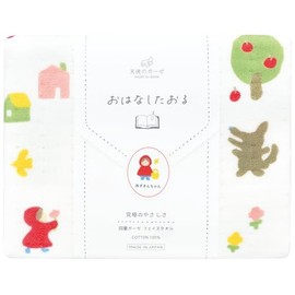 日繊商工 フェイスタオル『天使のガーゼ』 赤ずきんちゃん TE-1231