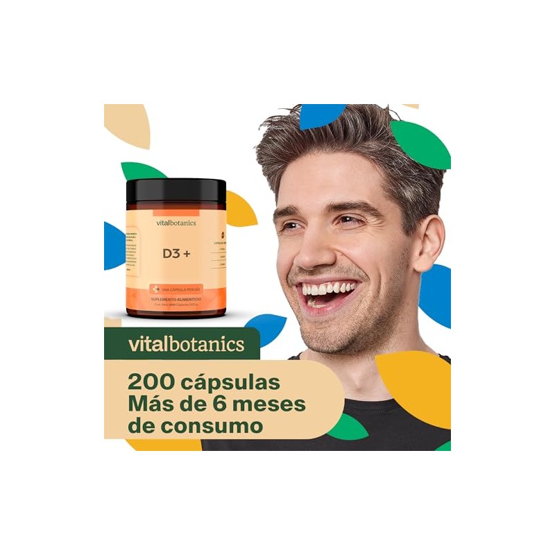 Vital Botanics Suplemento Alimenticio Vitamina Jengibre 200 Cápsulas 500 Multivitamínico