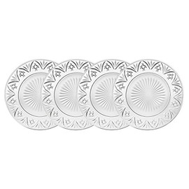 Godinger Serving Plates, Dinner Plates, for Appetizers, Salads & More Dublin Crystal Set of 4 10.5in