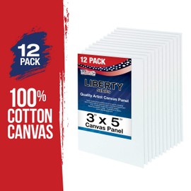 US Art Supply 3 X 5 inch Professional Artist Quality Acid Free Canvas Panels (1 Full Case of 12 Single Canvas Panels) by US Art Supply