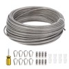 Wire Rope Kit, Clothes Line Outdoors, 66ft Multi-Use Wire Rope