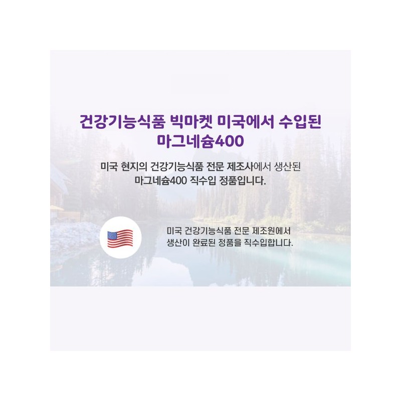 팜그린 마그네슘 400 90정 1박스 (3개월분) / 하루 1정 400mg
