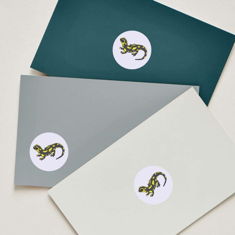 24 x 40mm Round 'Salamander' Stickers (SK00039777)