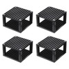 PATIKIL 4pcs Black Plastic Paint Brush Storage Organizer, 96 Holes,