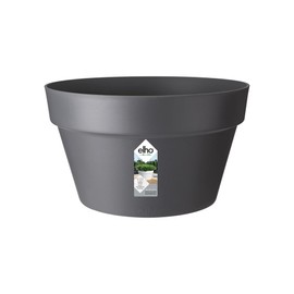 elho Loft Urban Bowl 35 - Flower Pot for Outdoor - Ø 34.5 x H 20.2 cm - Black/Anthracite