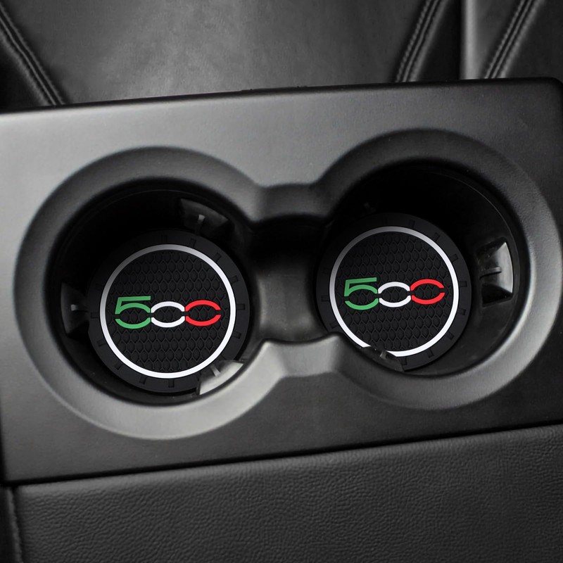 2PCS Car Coaster cup holder Compatible with FIAT 500 500E