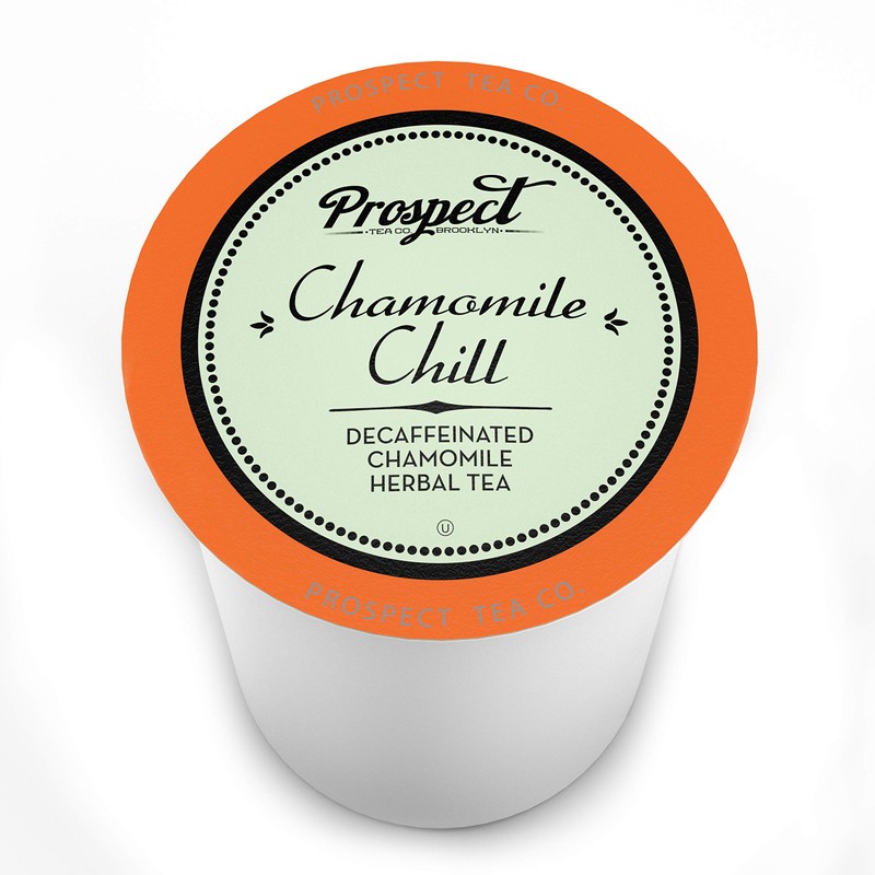 Prospect Tea Decaffeinated Chamomile Chill Herbal Tea Pods for Keurig