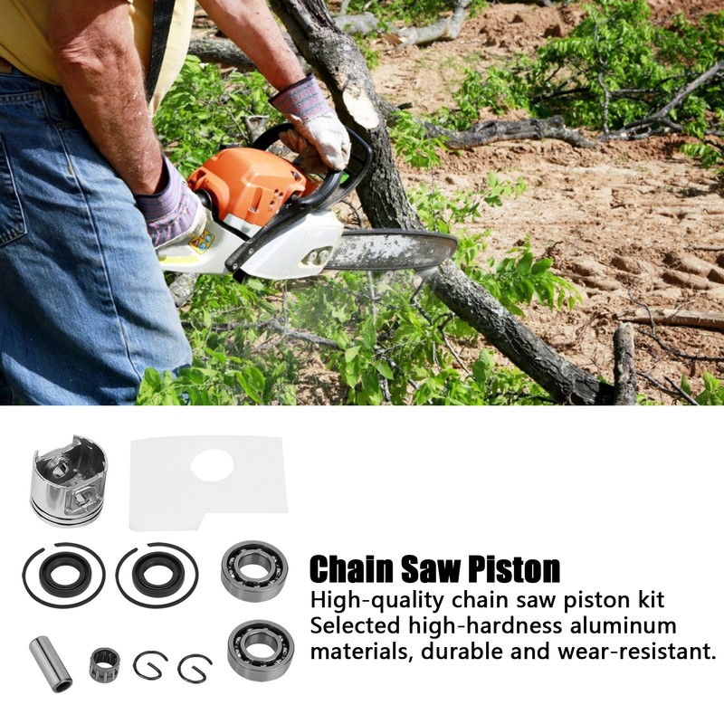 Aluminum Piston Kit Replacement Chain Saw Accessory Spare Parts for