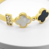 OSICAPEA 18K Gold Plated Four Leaf Clover Bracelet Set for