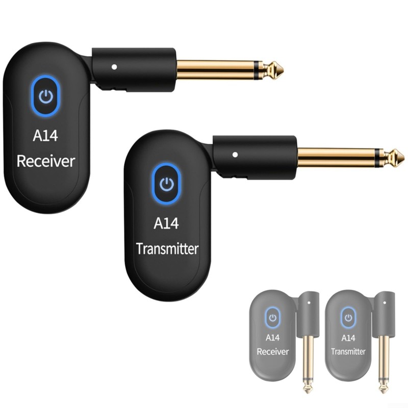 Guitar System 2.4 GHz, Rechargeable Audio Transmitter and Receiver, 90°