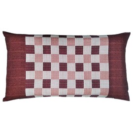 Long Seat Cushion Cover, 26.8 inches (68 cm), 47.2 inches (120 cm), Shijira Lattice, Red, Made in Japan, Japanese Style, Cotton, 26.8 x 47.2 inches (68 x 120