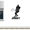 Male Tennis Player Hitting Ball Vinyl Decal Window/Wall Home Decor