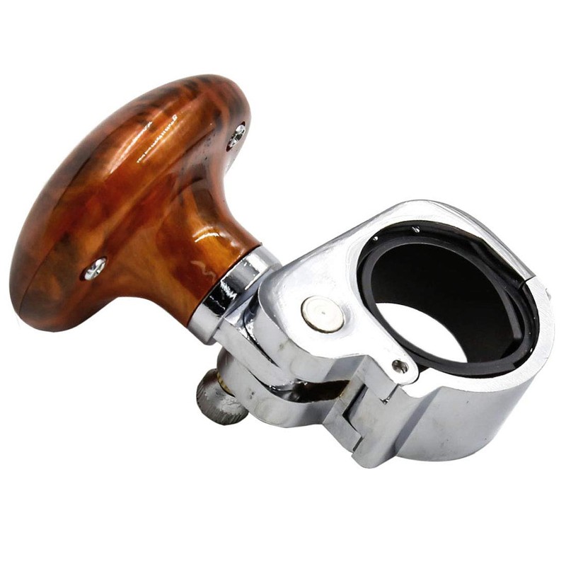 AUTUT Car Steering Wheel Spinner Knob ABS Head Metal Ring