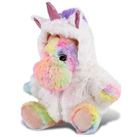 DolliBu Rainbow Moose with Unicorn Plush Stuffed Animal Toy - Super Soft Moose Unicorn Dress Up with Removable Plush Unicorn Outfit, Cute Fantasy Wildlife Gift - 9 Inches