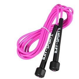 BAY® Jump Rope Neon Pink Black 280 300 cm Skipping Rope Adjustable Length Skipping Rope Skipping Rope Children Women Adults Boxing Fitness Pink Plastic PVC Rope