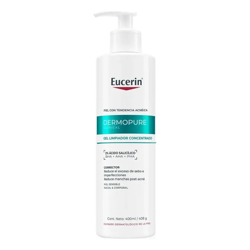 Eucerin Dermopure Gel Limpiador Facial Concentrado Piel Grasa Día/Noche 400ml