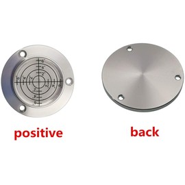 Umei 50 x 11.5mm Scale and Hole Aluminum Alloy Round Spirit Level High Precision Spirit Level Gauge White Water (No Magnet)