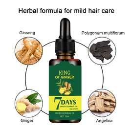 Hair growth serum, Ginger Hair Growth Germinal Oil, Regrow 7 Days Ginger Germinal Serum for Nourishing Hair Roots, 30ML (3pcs)