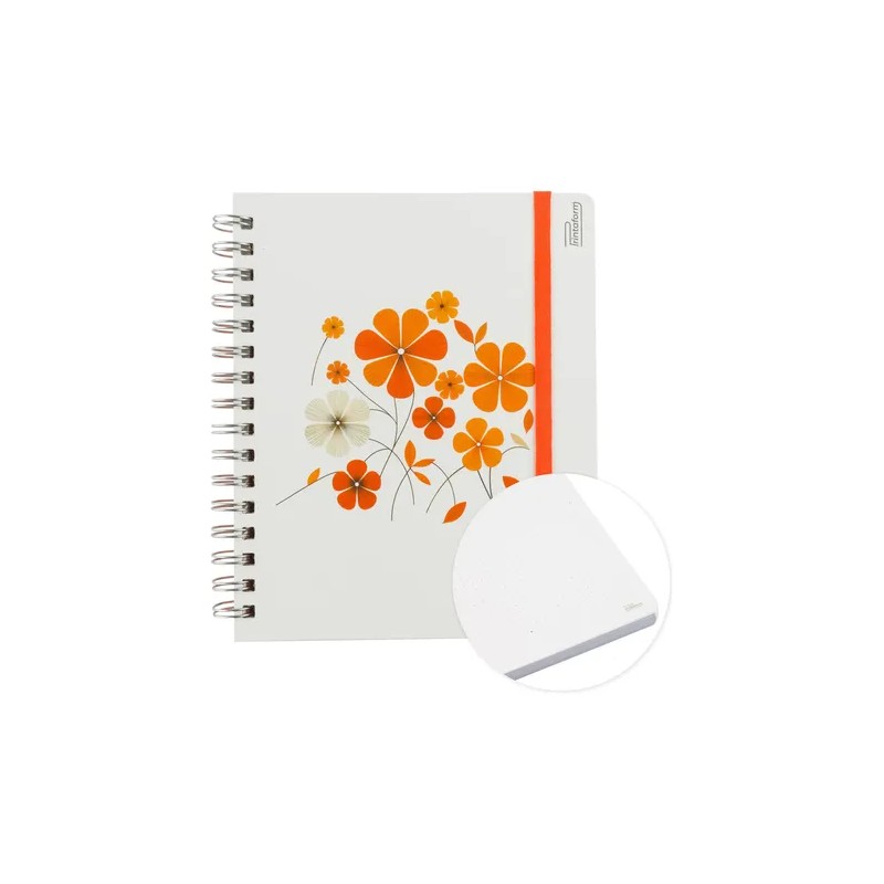Cuaderno Profesional Floral 100h Pasta Dura 3 Pzas