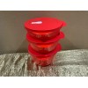 Tupperware New Tupperware Set 3 Beautiful Red & White Colors