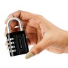 Belle Vous 4 Pack Black 4 Digit Combination Shackle Padlock