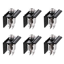 Pack of 6 Solar End Clamps, Solar Panel Holder End Clamp Kit, Mounting Solar Module Adjustable Solar Panel Bracket, Solar Panel Brackets Holder, Solar Panel Edge Clamp for Framed Module Height 30-45
