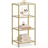 VASAGLE Bookcase, 4-Tier Bookshelf, Slim Shelving Unit for Bedroom, Bathroom,