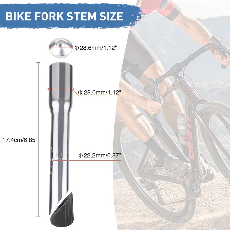 ZUKKA 自転車ステムライザーアダプター 22.2mm 自転車フォークステムクイル ハンドルバーエクステンダー ロードマウンテンサイクリング用 シルバー