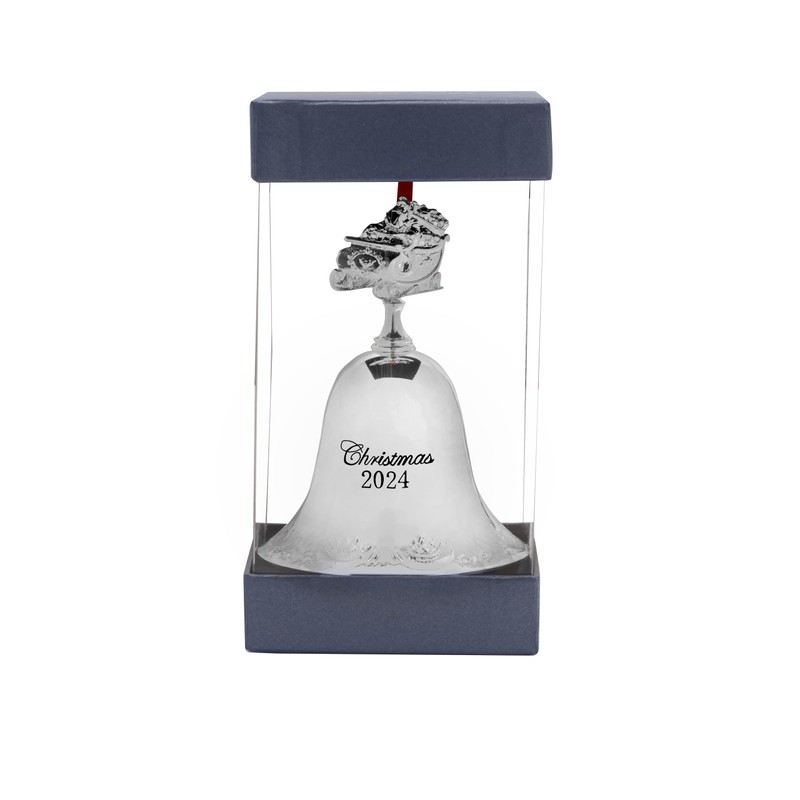 Wallace 2024 Silver Plated Grande Baroque Bell Ornament 30th Edition