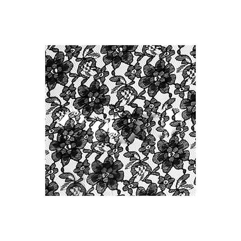 Black Raschel Lace Fabric – Sold by The Yard (FB)