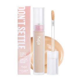 Kaja Liquid Concealer - Don't Settle | with Aqua Ceramide, Hydrating, Buildable, Lightweight, Seamless Coverage, 04 Waffles, 0.21 Oz