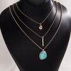 72ore Boho Necklaces for Women Dainty Gold Layered Western Stone