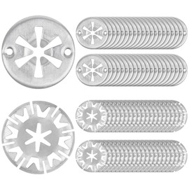 Jeboler 80 Pcs Heat Shield Clips, Car Exhaust Heat Shield Repair Kit, Metal Locking Star Washers Underbody Heat Shield Fasteners, Heat Shield Fixing Clip Replacement for Automobile (30mm - 2 Style)
