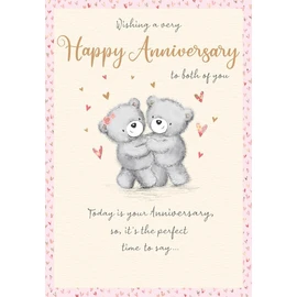 Regal Publishing Anniversary Card, Wishing a Very Happy Anniversary To You Both - 9 x 6 inches
