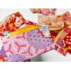 Hontense Comb Flower Comb with Japanese Pattern (Red Type) Case