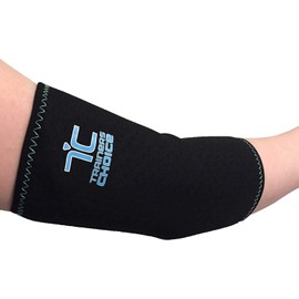 Trainers Choice Elbow Compression Sleeve, for Men & Women, with Elbow Support for Tendonitis, Minor Strains and Sprains, Arthritis, Bursitis, Soft Tissue Injuries and Repetitive Strain Injuries - L