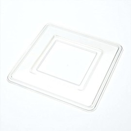 Merriway BH04023 (2 Pcs) Light Switch Finger Plate Surround, 150mm (6 inch) Square Clear Plastic - Pack of 2 Pieces
