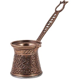 Turkish Coffee Pot, Handmade Copper Pot, 2-3 Cups, 4 fl Oz, Antique Brown