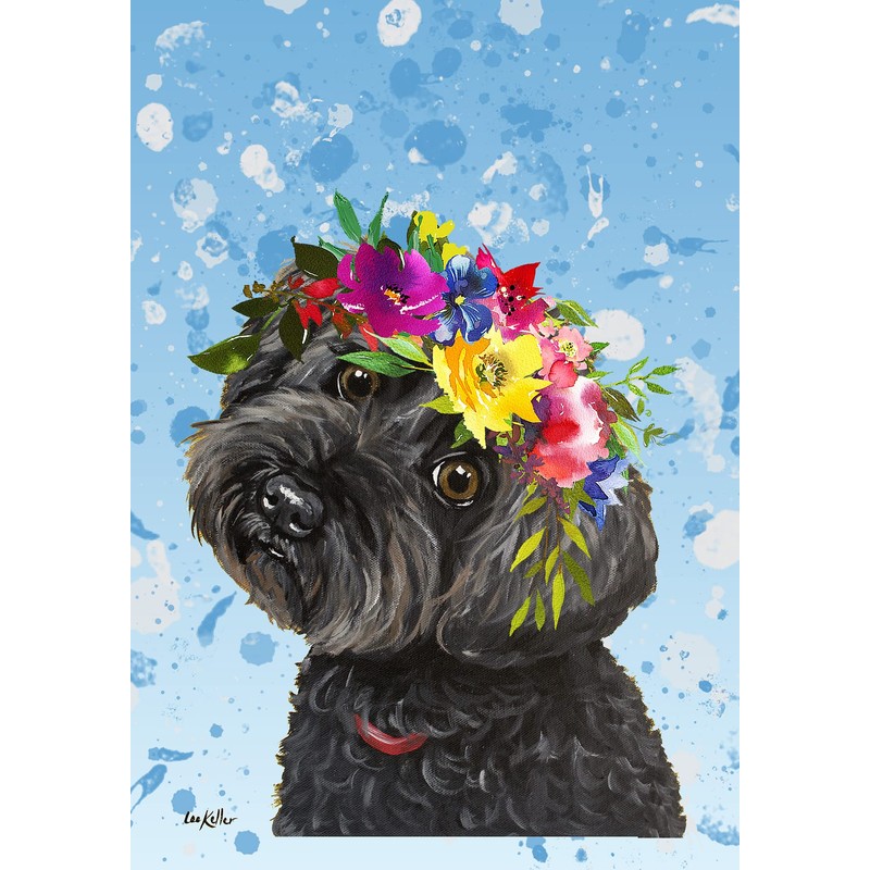 Yorkiepoo - Best of Breed HHS Summer Crown Garden Flag
