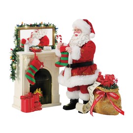 Department 56 Possible Dreams Christmas Traditions Santa a Visit from St. Nicholas Lit Figurine Set, 9 Inch, Multicolor
