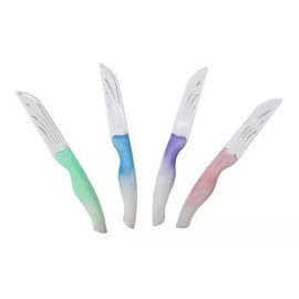 KH Set De 4 Cuchillos De Colores Con Protector Plástico Cocina