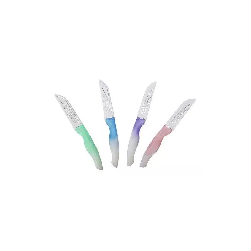 KH Set De 4 Cuchillos De Colores Con Protector Plástico