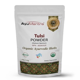 Tulsi Powder (Ocimum Sanctum) 114gms/ 4 oz – Herbal Tea Holy Basil Tulsi Tea – Adaptogenic Herb Holy Basil Supplement – Natural Respiratory Support & Stress Relief – Premium Quality