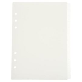 12Pcs a5 Binder Dividers, 6-Hole Plastic Index Tabs, Insertable Colored Page Dividers for Notebooks, Planners, Diaries, Office Essentials