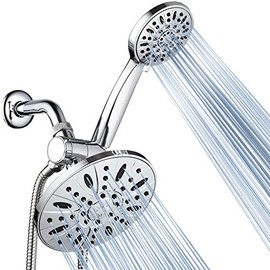 AquaDance 7" Premium High Pressure 3-Way Rainfall Combo Combines The Best of Both Worlds-Enjoy Luxurious Rain Showerhead and 6-Setting Hand Held Shower Separately or Together, Chrome new