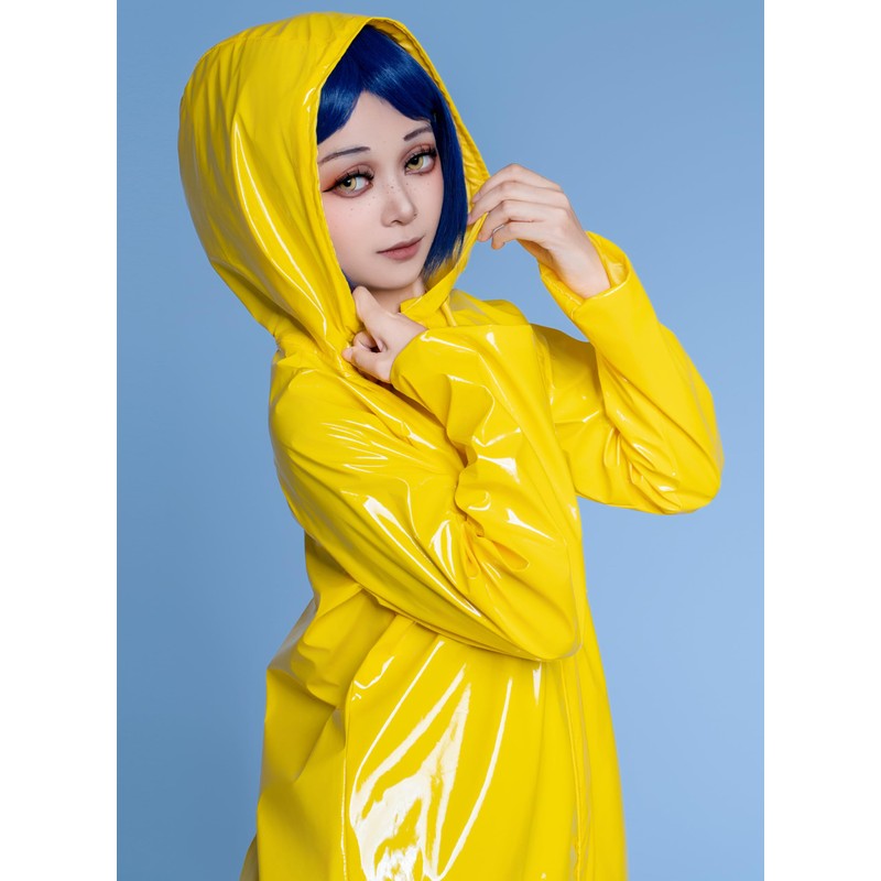 OSIAS Coraline Yellow Rain Coat Cosplay Costume (XL)