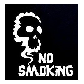 No Smoking Decal Vinyl Sticker|Cars Trucks Vans Walls Laptop| White |5.5 x 5 in|CCI885
