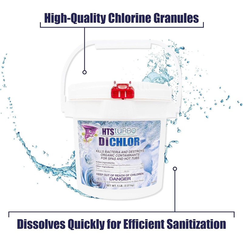 HTS Turbo Chlorine Granules for Pools, Hot Tubs and Spa